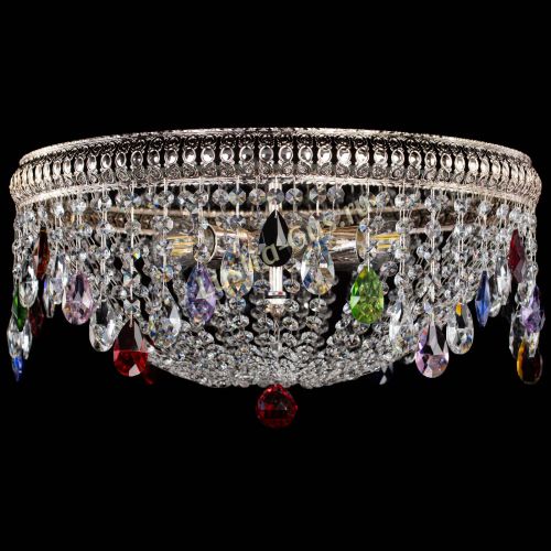 Люстра Лацио №5 журавлик разноцветная в Новокузнецке Гусь Хрустальный