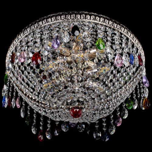 Люстра Лацио №5 журавлик разноцветная в Новокузнецке Гусь Хрустальный