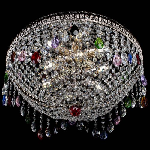 Люстра Лацио №5 журавлик разноцветная в Новокузнецке Гусь Хрустальный