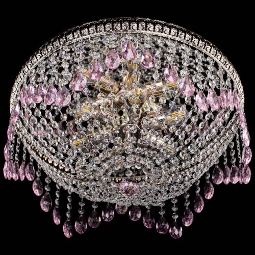 Люстра Лацио №5 журавлик розовая в Новокузнецке Гусь Хрустальный