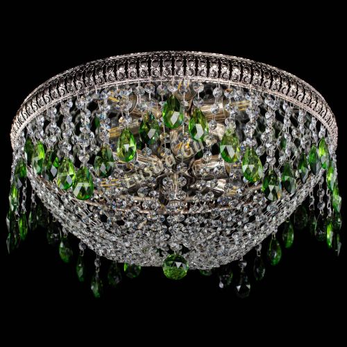 Люстра Лацио №5 журавлик зеленая в Новокузнецке Гусь Хрустальный