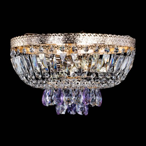 Люстра Милан Астра №3 фиолетовая в Новокузнецке Гусь Хрустальный