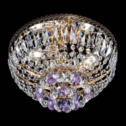 Люстра Милан Астра №3 фиолетовая в Новокузнецке Гусь Хрустальный