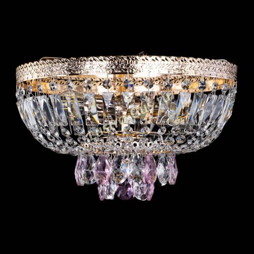 Люстра Милан Астра №3 розовая в Новокузнецке Гусь Хрустальный