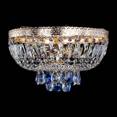 Люстра Милан Астра №3 синяя в Новокузнецке Гусь Хрустальный