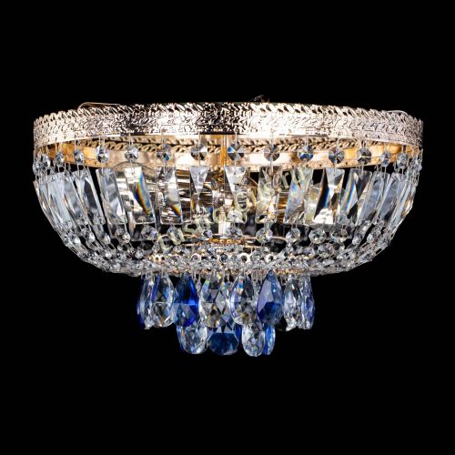 Люстра Милан Астра №3 синяя в Новокузнецке Гусь Хрустальный