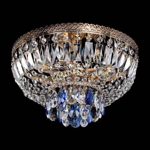 Люстра Милан Астра №3 синяя в Новокузнецке Гусь Хрустальный