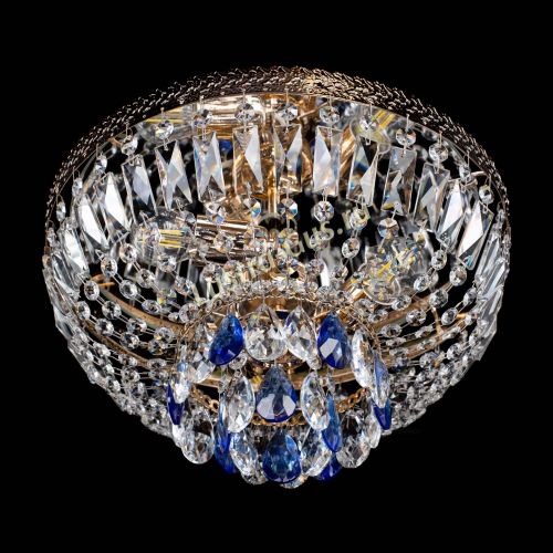 Люстра Милан Астра №3 синяя в Новокузнецке Гусь Хрустальный