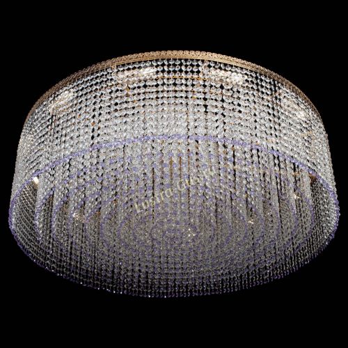 Люстра Милан капель №12 фиолетовая в Новокузнецке Гусь Хрустальный