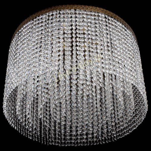 Люстра Милан капель оптикон под бронзу с зеркалом в Новокузнецке Гусь Хрустальный