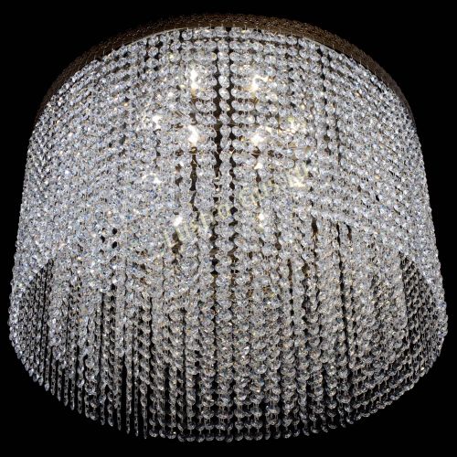 Люстра Милан капель оптикон под бронзу с зеркалом в Новокузнецке Гусь Хрустальный