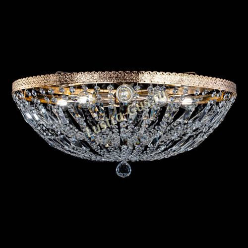 Люстра Милан Купол с пластинками №6 в Новокузнецке Гусь Хрустальный