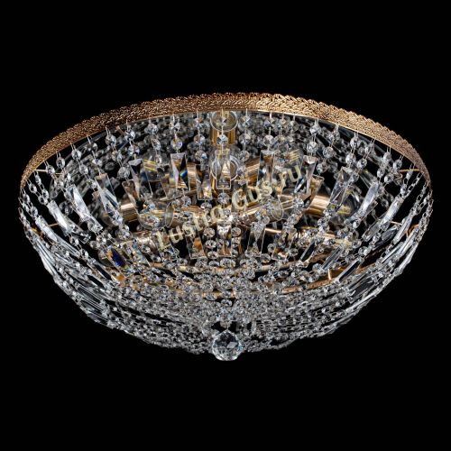 Люстра Милан Купол с пластинками №6 в Новокузнецке Гусь Хрустальный