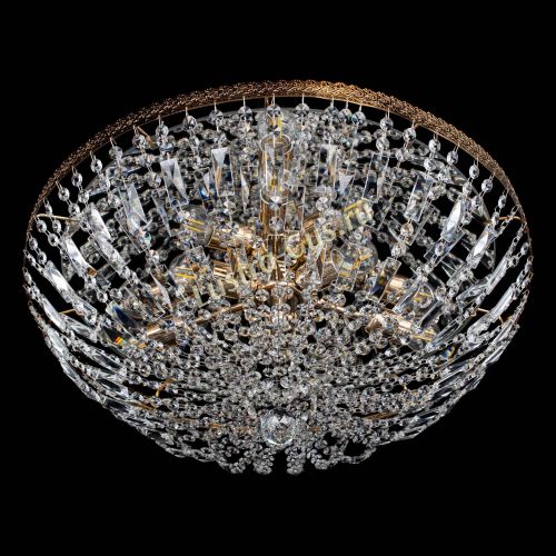 Люстра Милан Купол с пластинками №6 в Новокузнецке Гусь Хрустальный