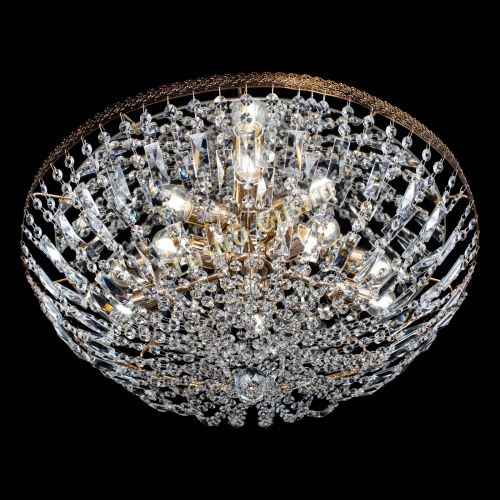 Люстра Милан Купол с пластинками №6 в Новокузнецке Гусь Хрустальный