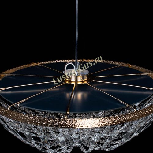 Люстра Милан Купол с пластинками №6 в Новокузнецке Гусь Хрустальный