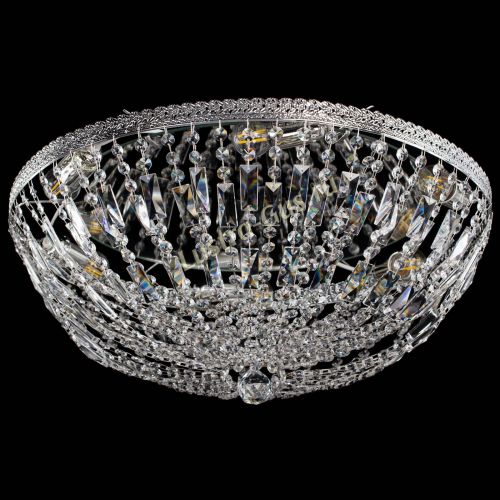 Люстра Милан Купол с пластинками №6 в Новокузнецке Гусь Хрустальный