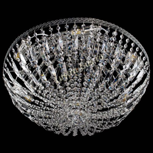 Люстра Милан Купол с пластинками №6 в Новокузнецке Гусь Хрустальный