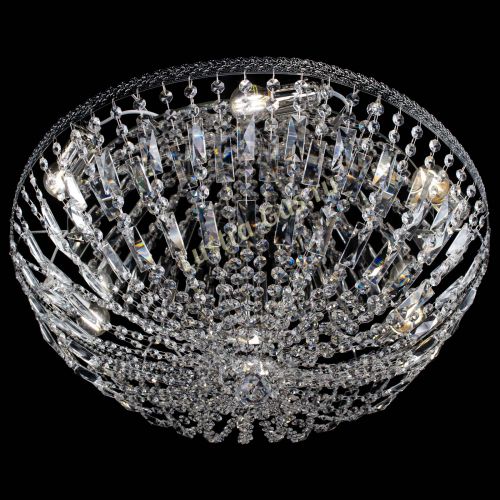 Люстра Милан Купол с пластинками №6 в Новокузнецке Гусь Хрустальный