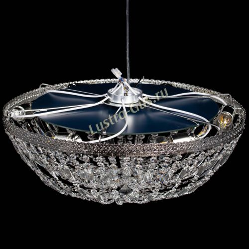 Люстра Милан Купол с пластинками №6 в Новокузнецке Гусь Хрустальный