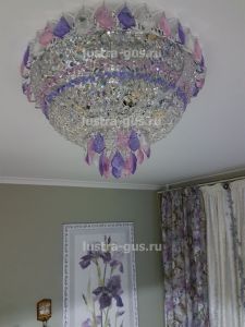 Люстра Катерина дубик цветная в Новокузнецке отзыв и фото покупателя