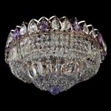 Люстра Кольцо Классика фиолетовая, диаметр 450 мм, цвет золото, Люстры Гусь Хрустальный Люстра Кольцо Классика фиолетовая, диаметр 450 мм, цвет золото, Люстры Гусь Хрустальный