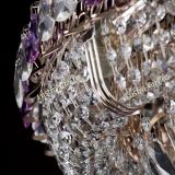 Люстра Кольцо Классика фиолетовая, диаметр 450 мм, цвет золото, Люстры Гусь Хрустальный Люстра Кольцо Классика фиолетовая, диаметр 450 мм, цвет золото, Люстры Гусь Хрустальный