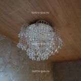 Люстра Космос конус, Диаметр 520 мм, 5 ламп, серебро, Люстры Гусь Хрустальный Люстра Космос конус, Диаметр 520 мм, 5 ламп, серебро, Люстры Гусь Хрустальный