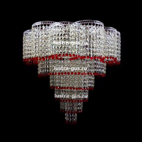 Люстра Лотос №3 цветная в Новокузнецке Гусь Хрустальный