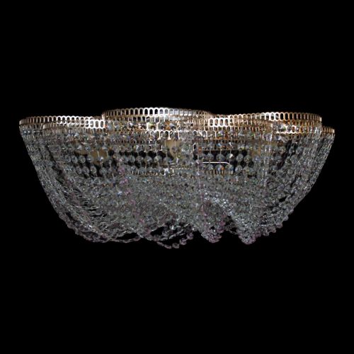 Люстра Лотос Елена розовая в Новокузнецке Гусь Хрустальный