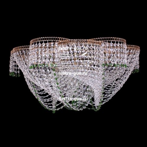 Люстра Лотос Василиса цветная в Новокузнецке Гусь Хрустальный