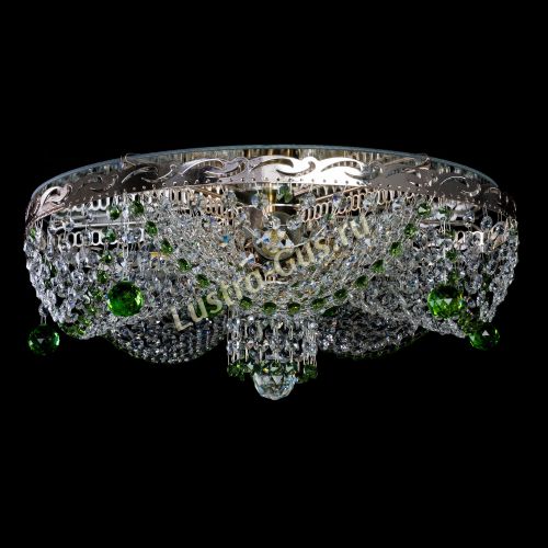 Люстра Виктория зеленая в Новокузнецке Гусь Хрустальный