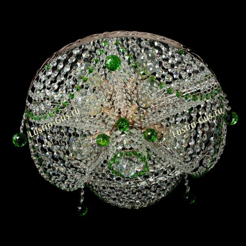 Люстра Виктория зеленая в Новокузнецке Гусь Хрустальный
