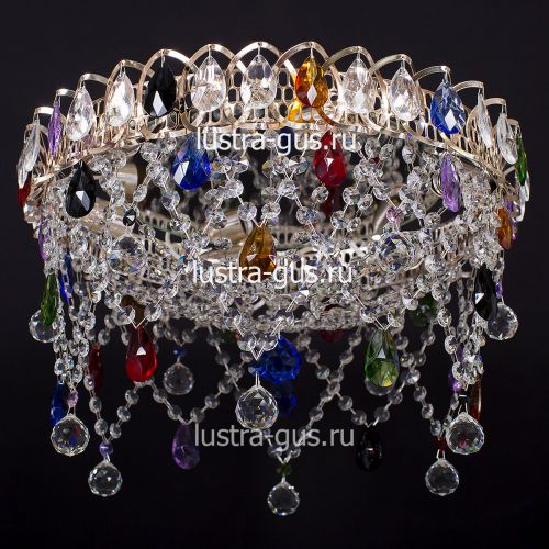 Люстра Паутинка разноцветная в Новокузнецке Гусь Хрустальный