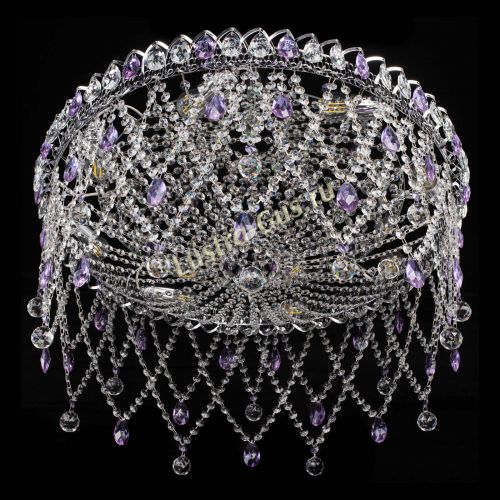 Люстра Паутинка фиолетовая в Новокузнецке Гусь Хрустальный