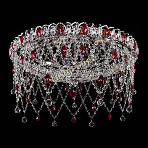 Люстра Паутинка красная в Новокузнецке Гусь Хрустальный