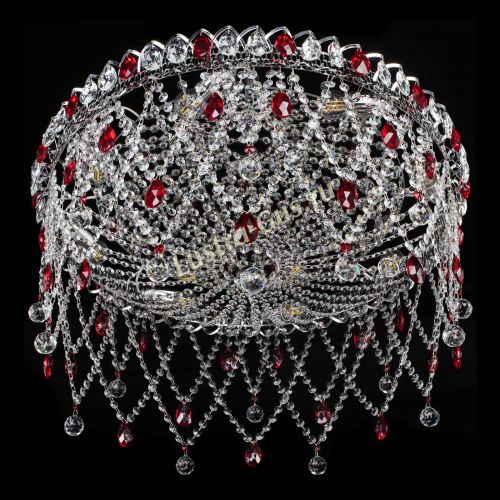 Люстра Паутинка красная в Новокузнецке Гусь Хрустальный