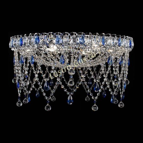 Люстра Паутинка синяя в Новокузнецке Гусь Хрустальный