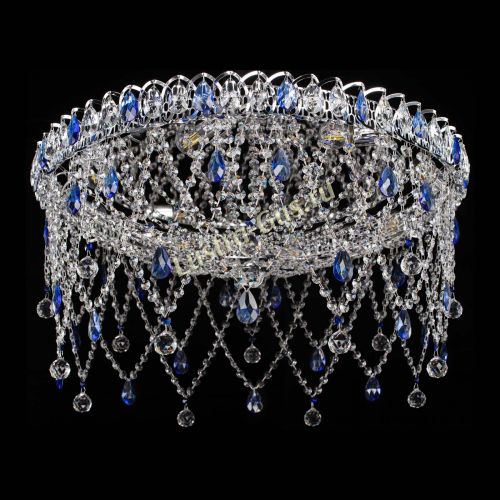 Люстра Паутинка синяя в Новокузнецке Гусь Хрустальный