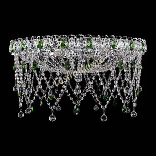 Люстра Паутинка зеленая в Новокузнецке Гусь Хрустальный