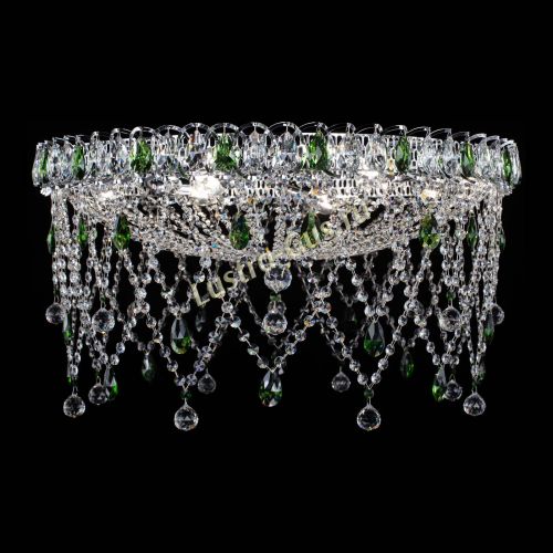 Люстра Паутинка зеленая в Новокузнецке Гусь Хрустальный