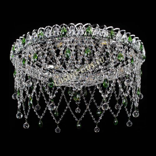 Люстра Паутинка зеленая в Новокузнецке Гусь Хрустальный