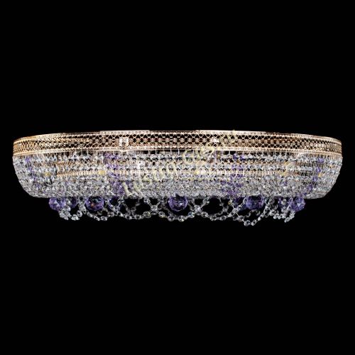 Люстра Снежинка Венеция №10 фиолетовая в Новокузнецке Гусь Хрустальный