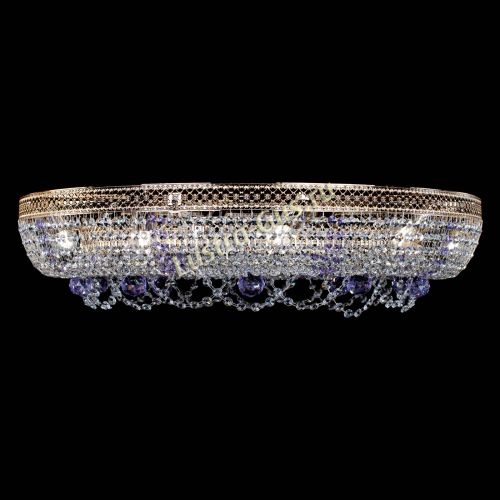 Люстра Снежинка Венеция №10 фиолетовая в Новокузнецке Гусь Хрустальный