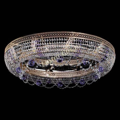 Люстра Снежинка Венеция №10 фиолетовая в Новокузнецке Гусь Хрустальный