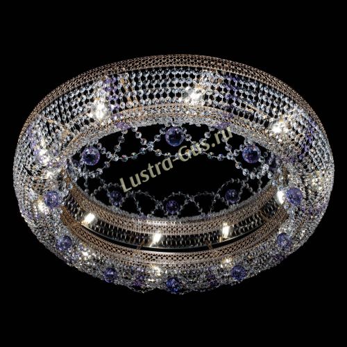 Люстра Снежинка Венеция №10 фиолетовая в Новокузнецке Гусь Хрустальный