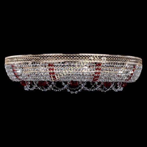 Люстра Снежинка Венеция №10 красная в Новокузнецке Гусь Хрустальный