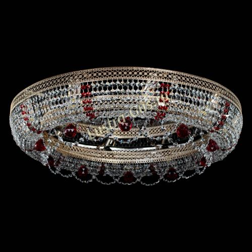 Люстра Снежинка Венеция №10 красная в Новокузнецке Гусь Хрустальный