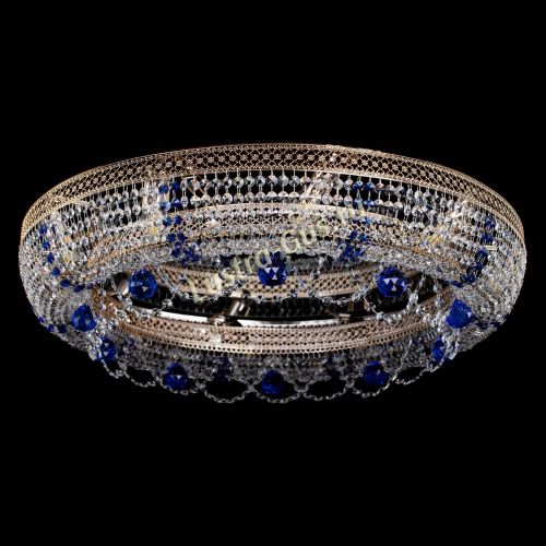 Люстра Снежинка Венеция №10 синяя в Новокузнецке Гусь Хрустальный