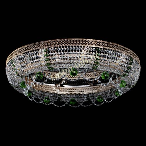 Люстра Снежинка Венеция №10 зеленая в Новокузнецке Гусь Хрустальный